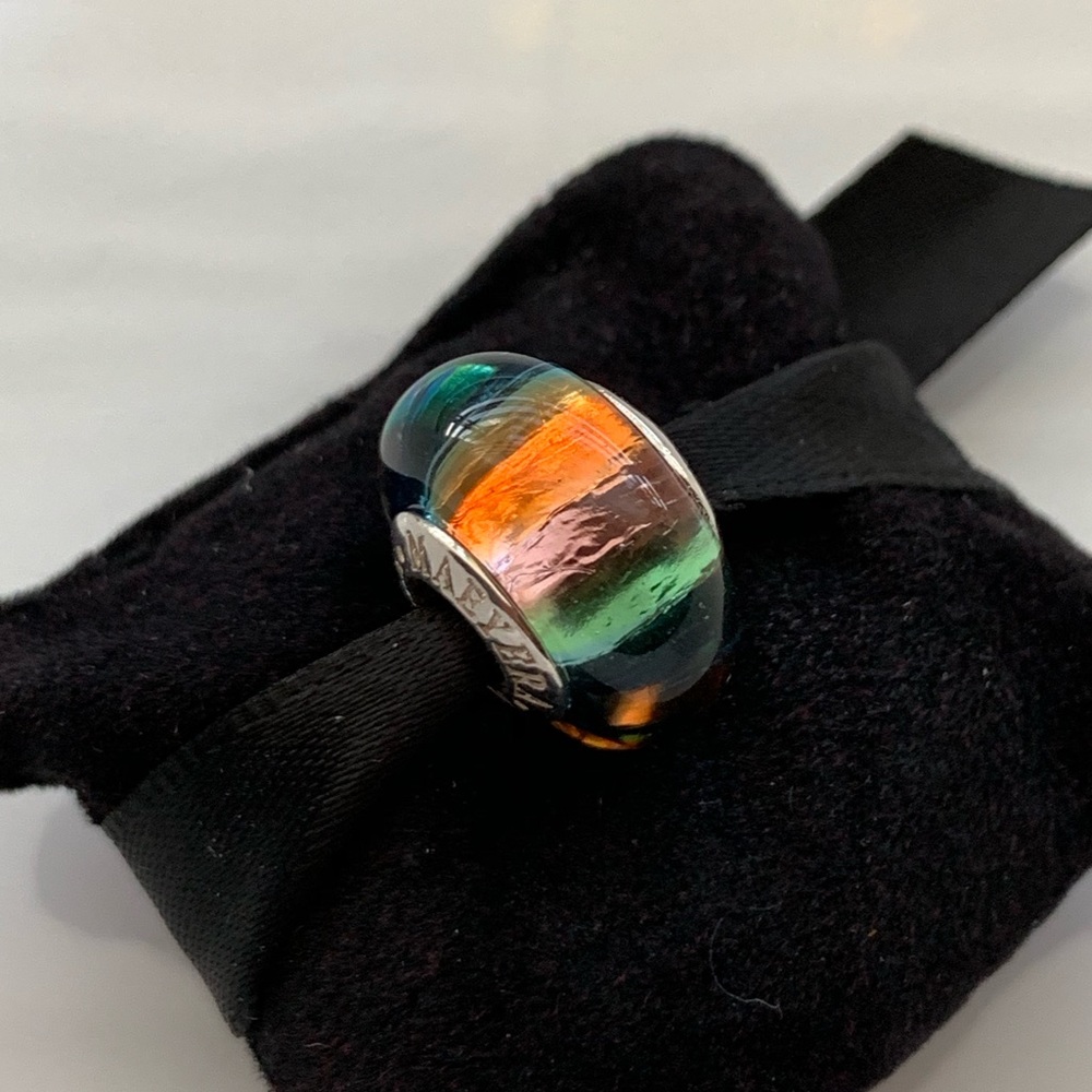 NEW🌸#217-Murano Glass Bead, Multi Color Prisms